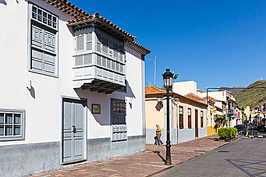 房子,街道,加纳利群岛,西班牙