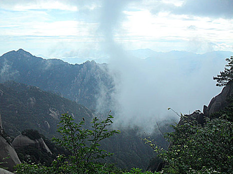 黄山上的雾气