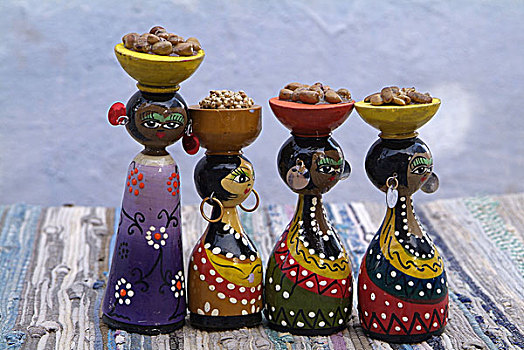 埃及,乡村,纪念品,工艺品,木头,多彩,非洲,头部,销售,记忆,变化,小,娃娃,传统,文化,工艺,静物