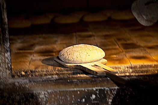 面包,木质,外皮,烤炉