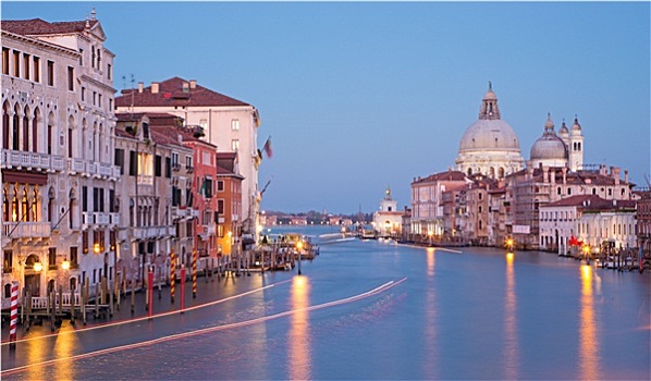 威尼斯,大运河,晚间,黃昏