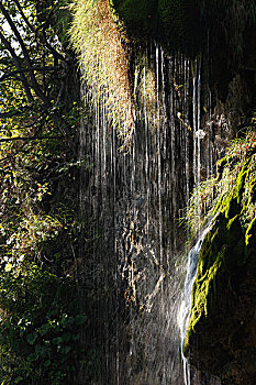 瀑布,十六湖国家公园,克罗地亚,欧洲