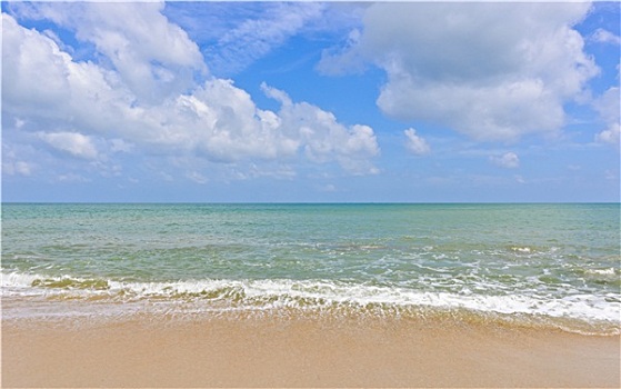 海滩,海洋,蓝天,海湾,泰国,海岸