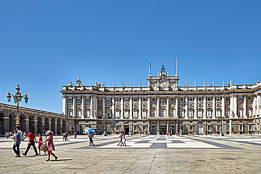 前景,马德里皇宫,皇宫,马德里,西班牙