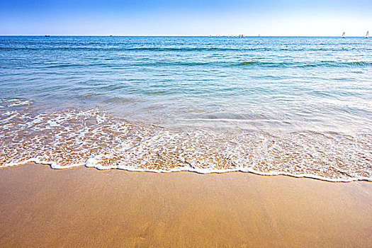 蓝天海洋沙滩自然风光