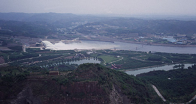 黄河小浪底,水库,调水,排沙,远眺