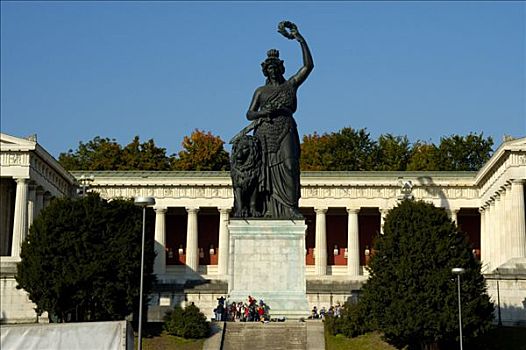雕塑,巴伐利亚,特蕾莎广场,慕尼黑