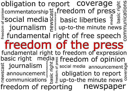自由,媒体,插画