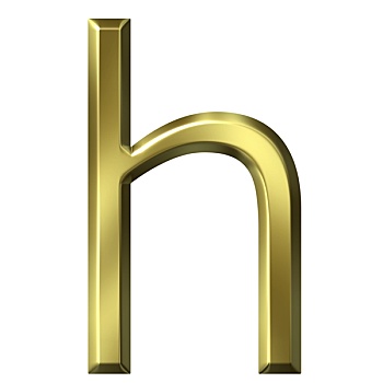 金色,字母h