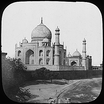 泰姬陵,阿格拉,北方邦,印度,迟,19世纪,早,20世纪,艺术家,未知