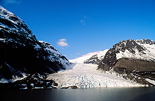 融化,冰河,不列颠哥伦比亚省,加拿大