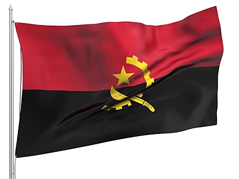 飞,旗帜,安哥拉,国家