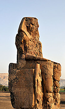 一个,门农,路克索神庙,西部,埃及,北非