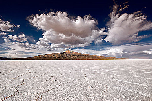 盐湖,山脉,乌尤尼,玻利维亚,南美