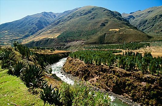 山峦,山谷,普诺,秘鲁