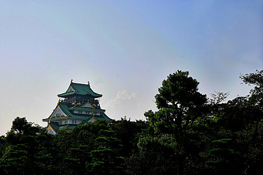 日本大阪古城著名建筑天守阁