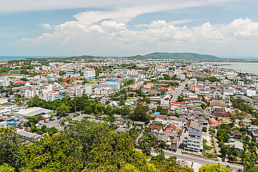 城市,蓝色海洋,蓝天