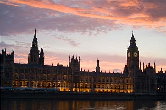 议会大厦,日落