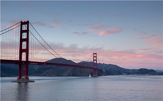 桥,日落,旧金山,加利福尼亚