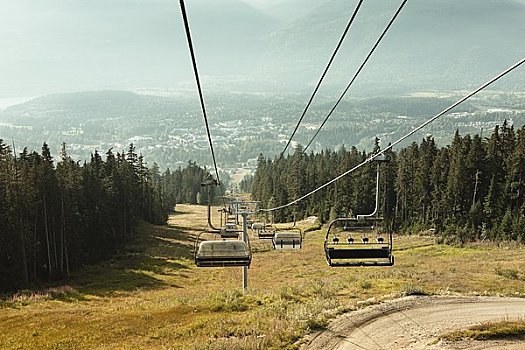 空中缆椅,黑梳山,不列颠哥伦比亚省,加拿大