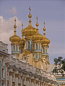 俄罗斯,彼得斯堡,威尼斯,北方,城堡,宫殿,金色,圆顶,教堂,18世纪,世纪