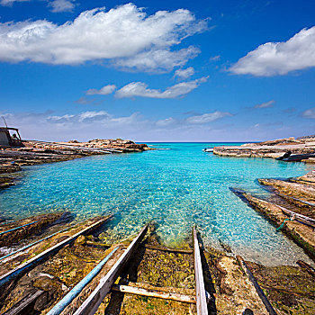 福门特拉岛,海滩,青绿色,地中海,巴利阿里群岛