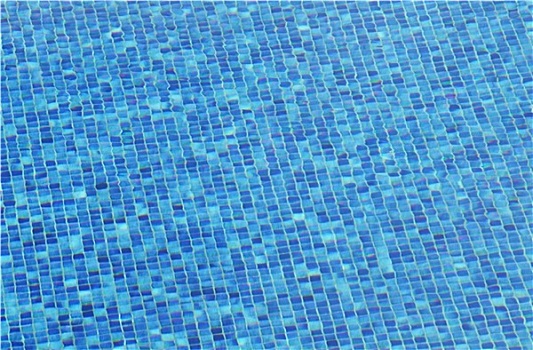 蓝色,游泳池,特写
