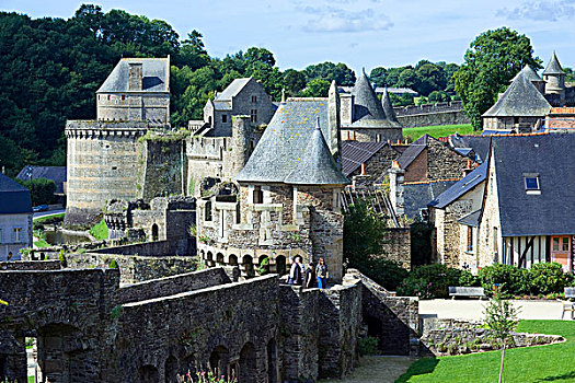 中世纪,城堡,13世纪,布列塔尼半岛,法国