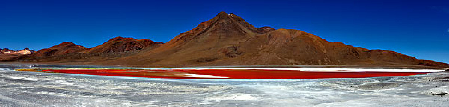 荒漠景观,泻湖,乌尤尼,玻利维亚,南美