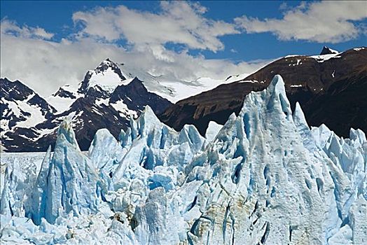 冰河,正面,山峦,大,南方,巴塔戈尼亚,冰原,巴塔哥尼亚,阿根廷