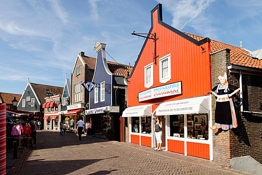 步行街,渔村,沃伦丹,北荷兰省,荷兰