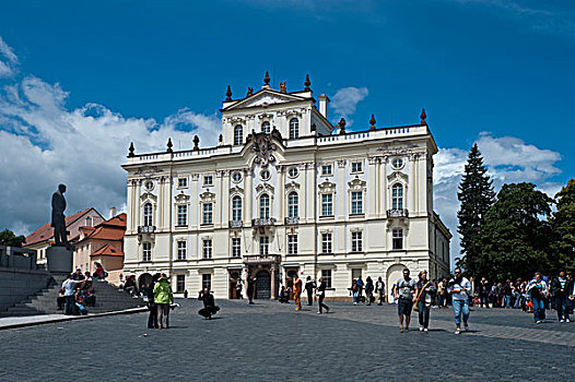 宫殿,拉德肯尼,布拉格,波希米亚,捷克共和国,欧洲