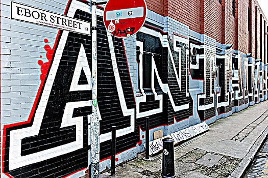 英格兰,伦敦,街道,艺术,涂绘,墙壁,东端