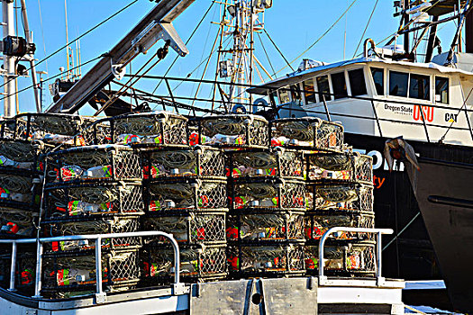 渔具,打渔船队,纽波特,俄勒冈,美国