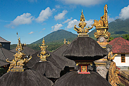 庙宇,山,巴厘岛,印度尼西亚,大幅,尺寸