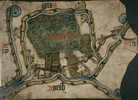 地图,约克郡,15世纪