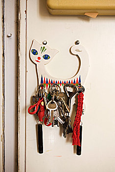 钥匙,衣架,猫,瑞典