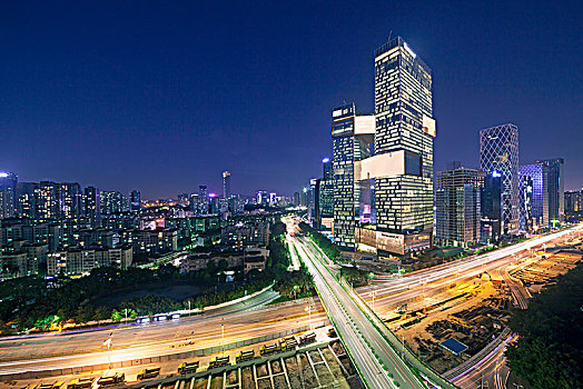 中国广东深圳南山科技园都市夜景