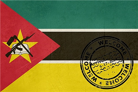 欢迎,莫桑比克,旗帜,护照