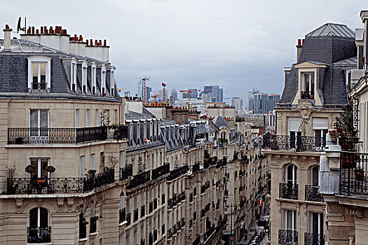 向外看,上方,屋顶,巴黎