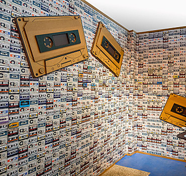 重庆鹅岭印刷二厂文创公园收录机磁带墙