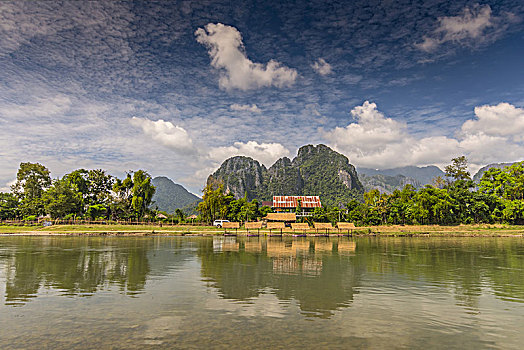 山,歌曲,河,万荣,老挝