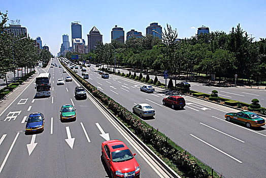 中国,公路,北京,圆,建筑