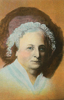 华盛顿,妻子,第一,总统,乔治-华盛顿,上半身,头像,描绘