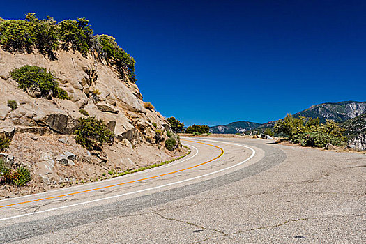 公路,国王峡谷,国家公园,加利福尼亚,美国