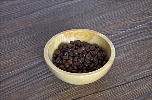 咖啡豆,木头,杯子