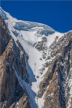 山丘,勃朗峰,边界,法国,意大利,前景,冰原,缝隙,山谷