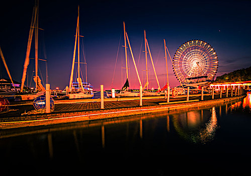 苏州金鸡湖夜景