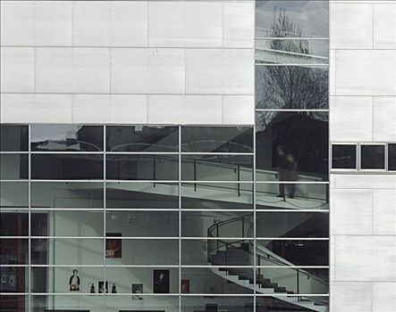 博物馆,当代艺术,铝,玻璃窗,朦胧