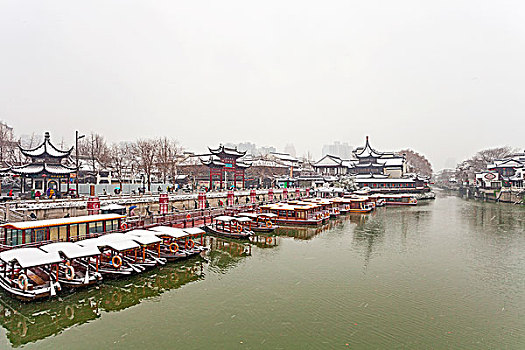 南京夫子庙雪景